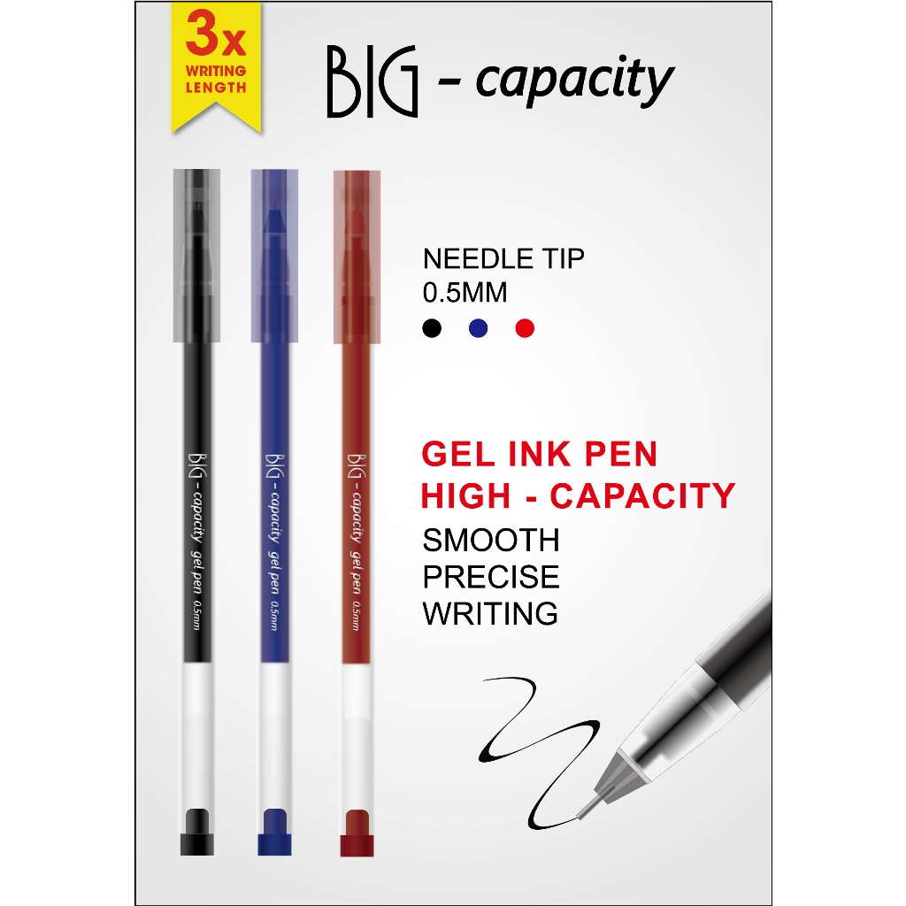 

M&G Economic Jumbo Gel pen 0.5mm Warna Black Red Blue Hitam Biru Merah #AGPB6971