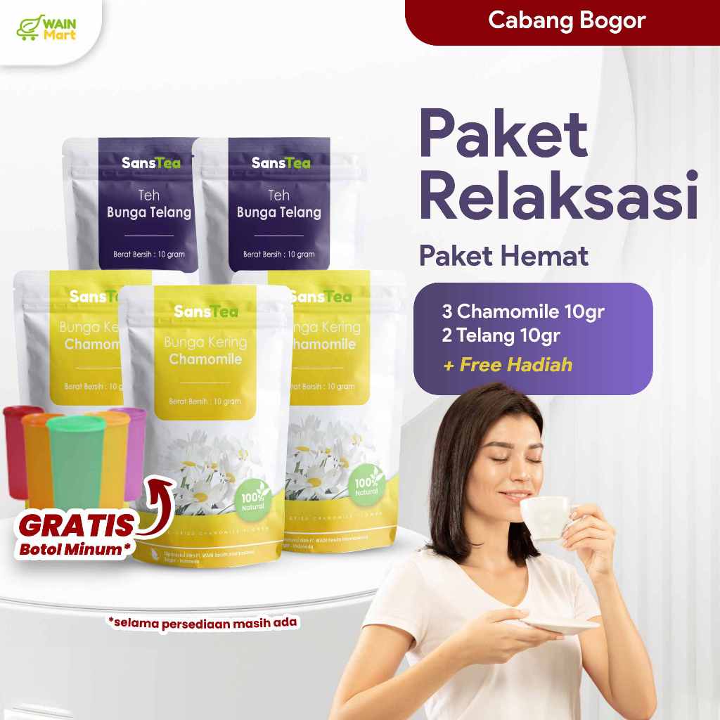 

PAKET RELAKSASI!! (3 CHAMOMILE 10 GR + 2 BUNGA TELANG 10 GR)