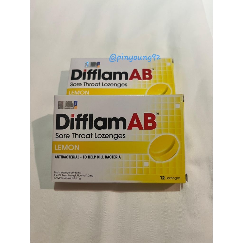 

Difflam AB Lozenges Permen Radang Tenggorokan Rasa Lemon Ori Malaysia