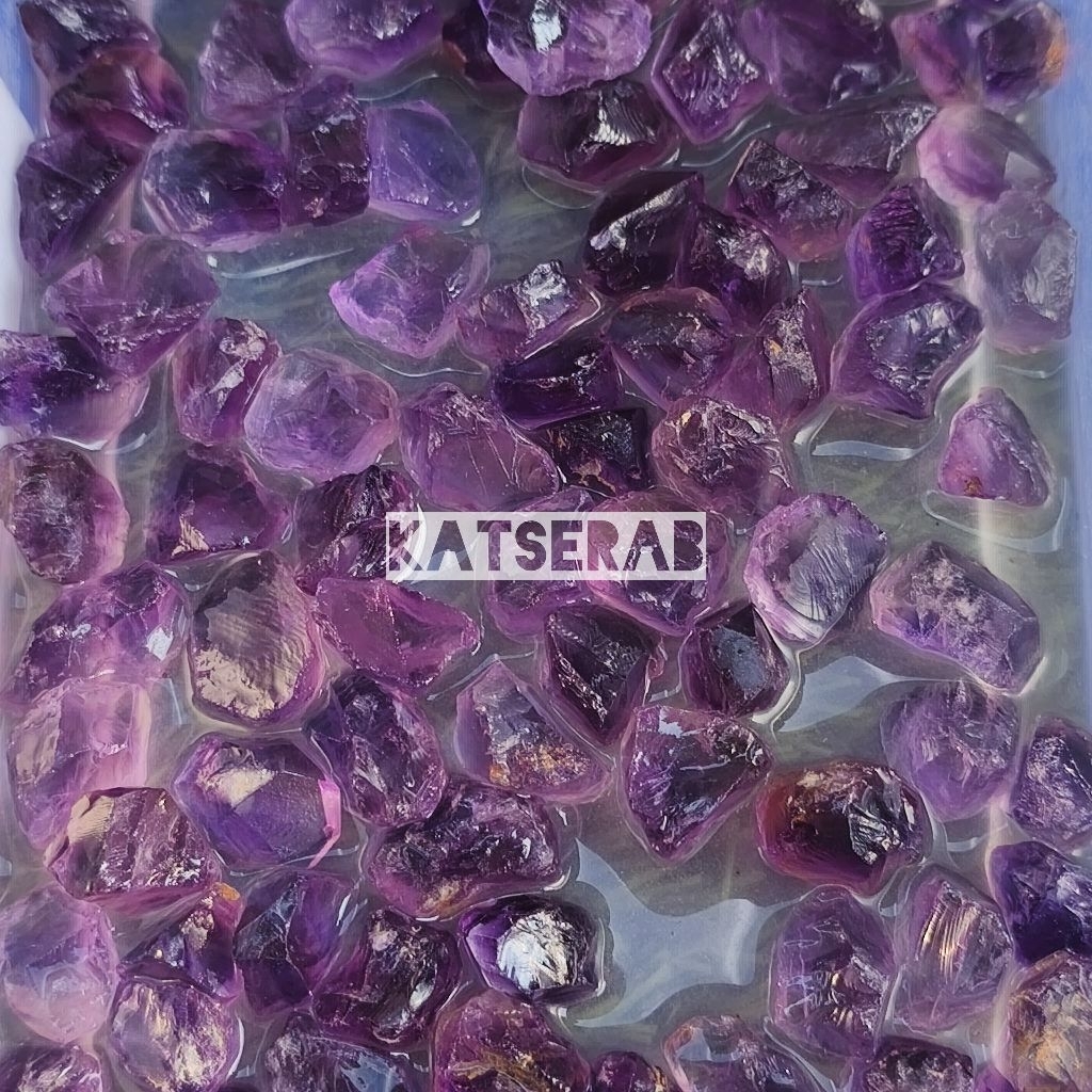 Batu Kucubung Amethyst Brazil Asli Natural 99% Clean / Batu Amethyst / Bahan Batu Kucubung Ungu  / K