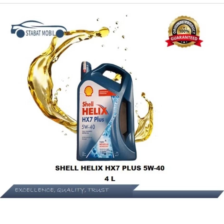 Shell Helix HX7 Plus 5W-40 (4 L) Oli Bensin
