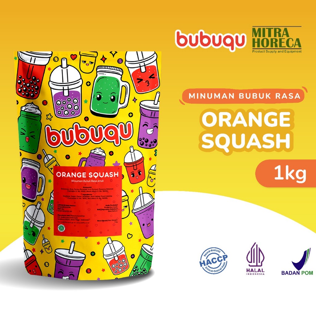 

Bubuqu Orange Squash Powder Drink 1 Kg - Bubuk Minuman Jeruk