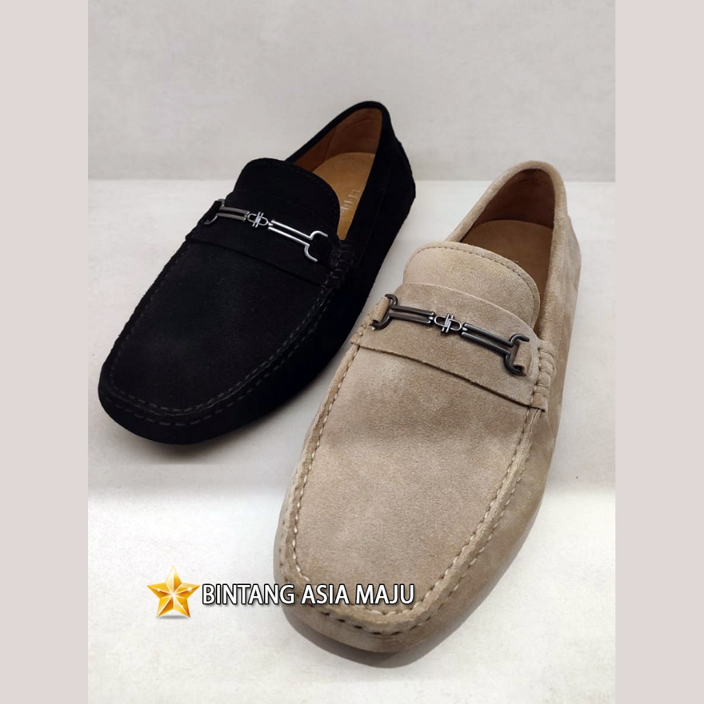 SEPATU PEDRO PRIA ORIGINAL LOAFERS SLIP ON KULIT SUEDE PM184