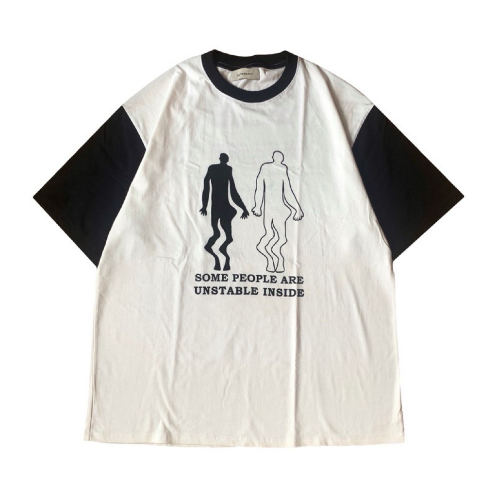 RUDEBASIC Unstable Two Tone Oversized Tee ORIGINAL Tshirt