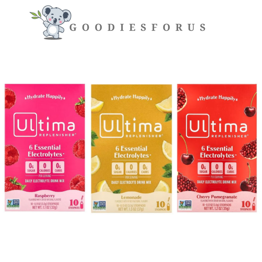 

Ultima Replenisher, 6 Essential Electrolytes/10 Stickpacks, 0.13 oz (3.7 g) Each/Minuman Elektrolit