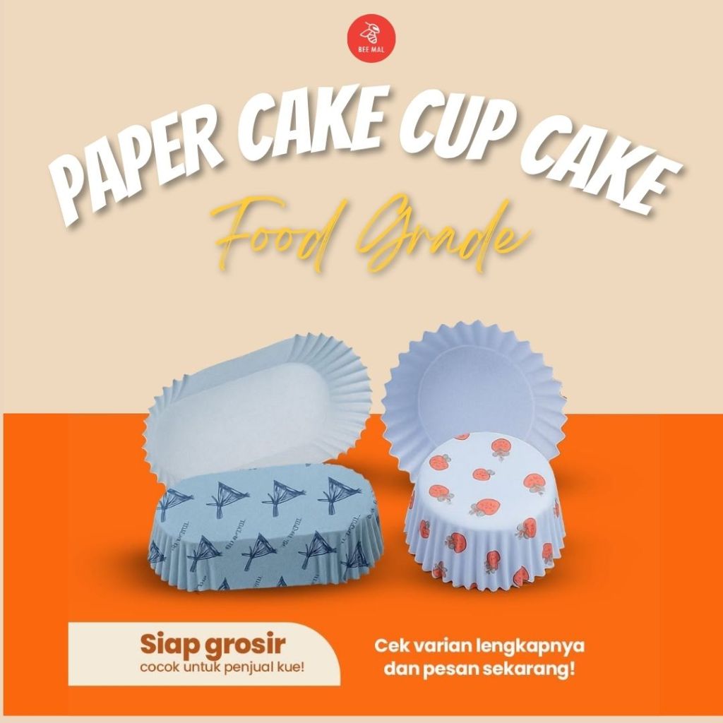 Paper Cake Case Cup Roti / Kertas Alas Jajan Pasar / Kertas Tatakan Kue Bolu Lonjong