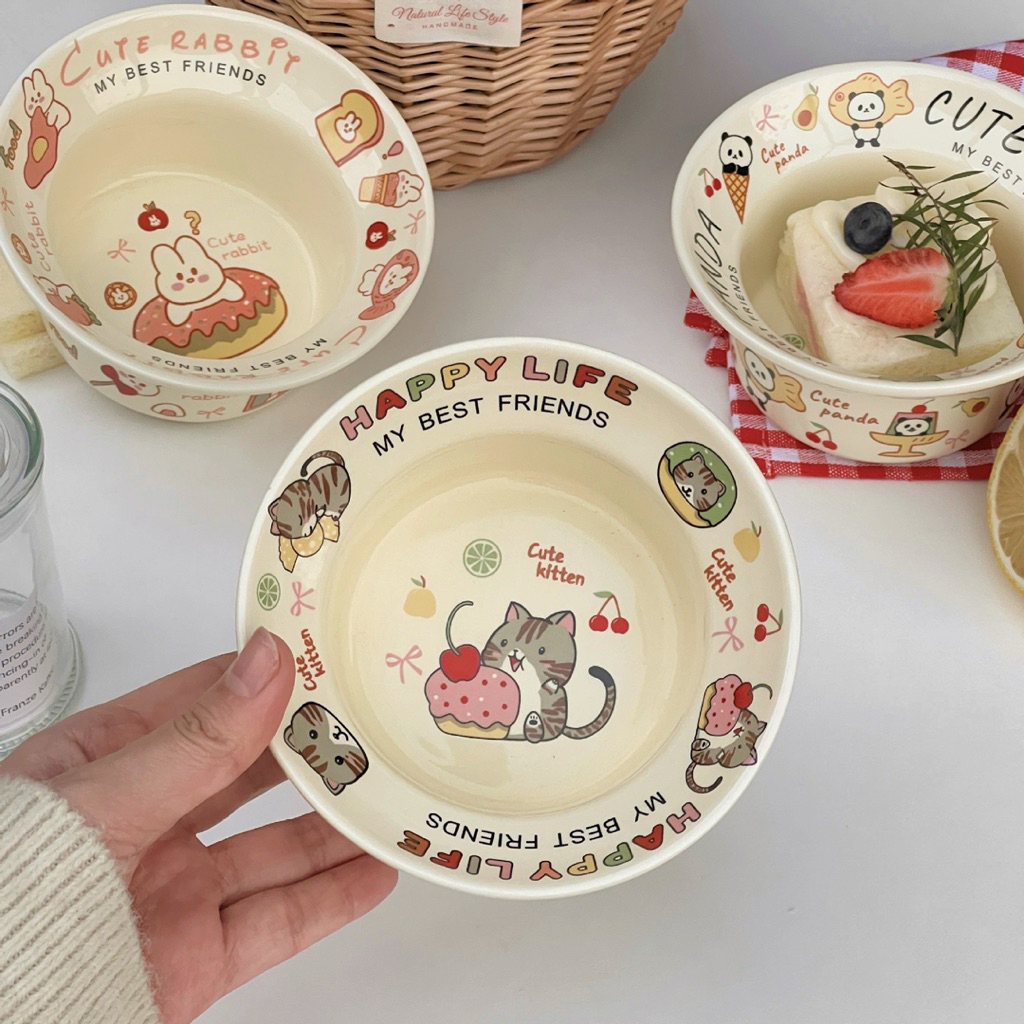 MK 21 SATUAN Mangkok keramik Kecil Lucu Imut / Mangkok Salad / Sop / Buah / Nasi / Kuah /  Mangkok K