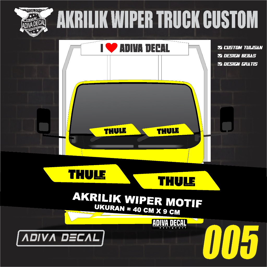 WING WIPER AKRILIK BUAT TRUCK PICK UP MOTIF THULE KD 05
