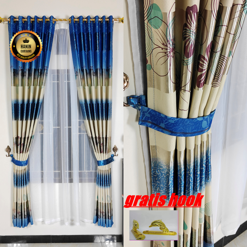 Gorden BLACKOUT AESTETIK MINIMALIS Jendela Kamar Tebal Elegan PINTU JENDELA