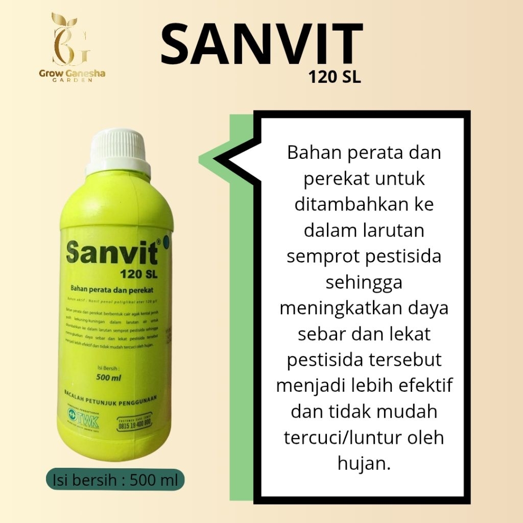 SANVIT 120 SL || BAHAN PERATA DAN PEREKAT PESTISIDA || 500 ml
