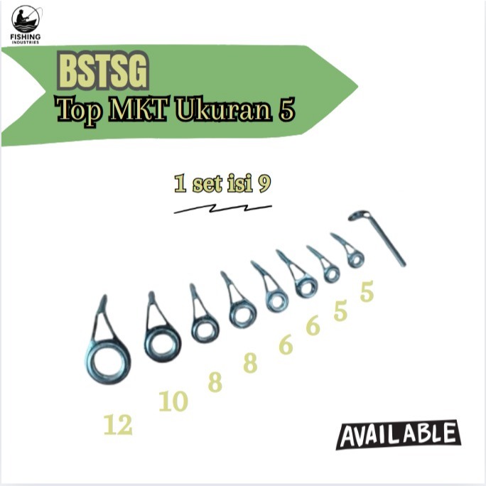 1 Set Ring Guide UL Hitam MKT 5 Isi 9