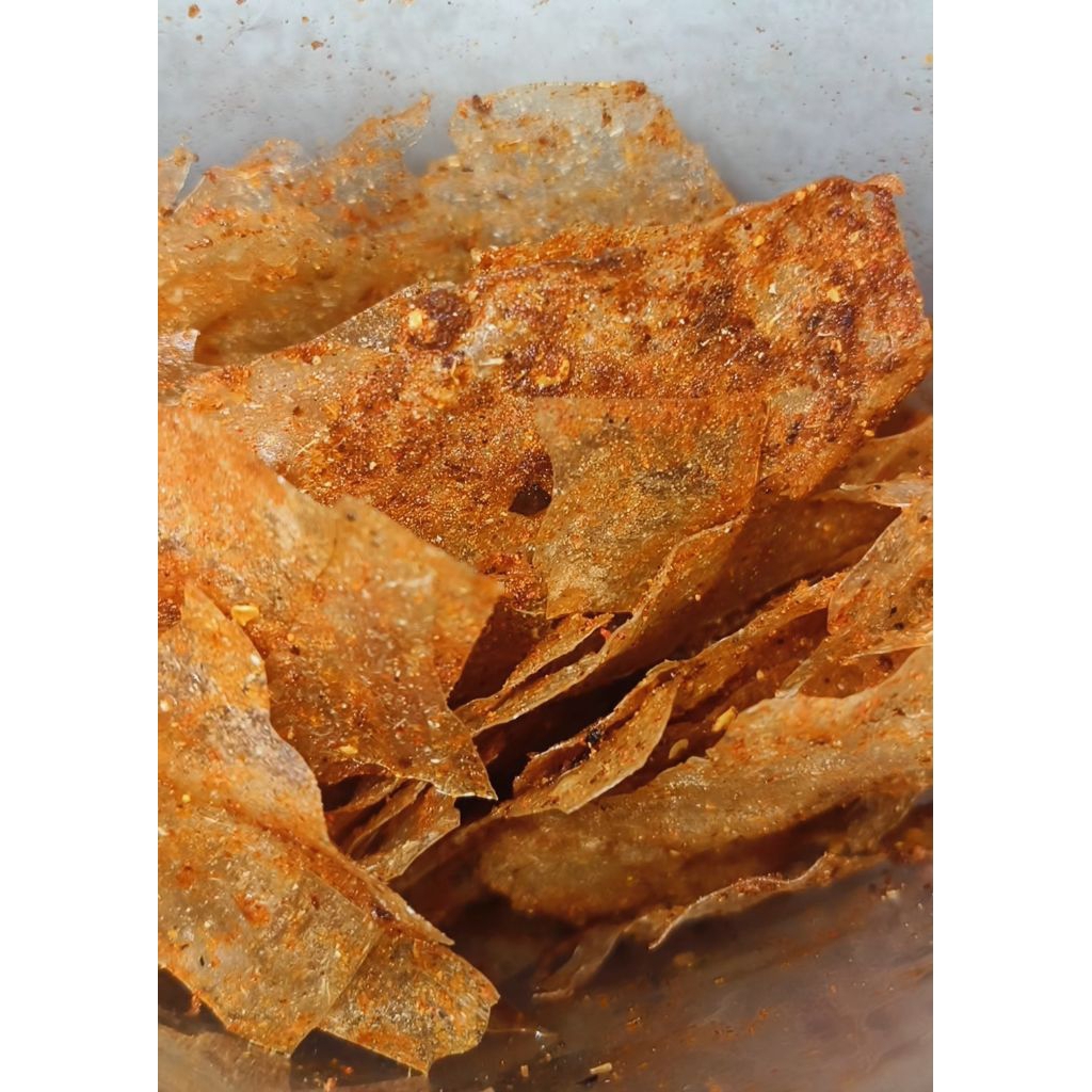 

Kripik Kaca/Krpica Pedas Daun Jeruk Ukuran 250 Gram /Kripik Kaca Virall Rasa Pedas Daun Jeruk 250 Gram