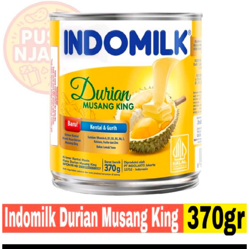 

[ INDOMILK ] SUSU KALENG KENTAL MANIS RASA DURIAN MUSANG KING [ KEMASAN 370gr ]