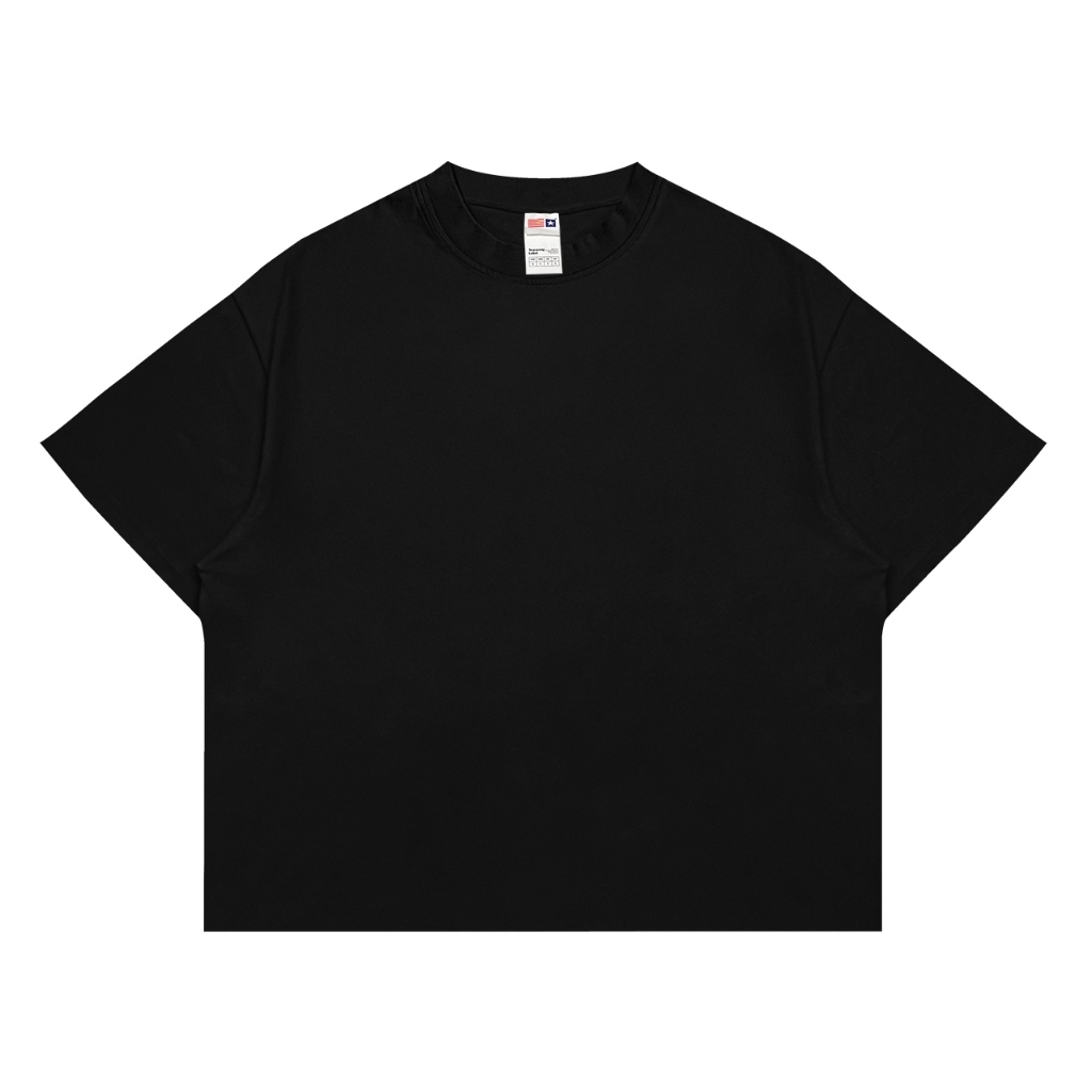 Koas Boxy Pearce -  Basic Polos Hitam 20s