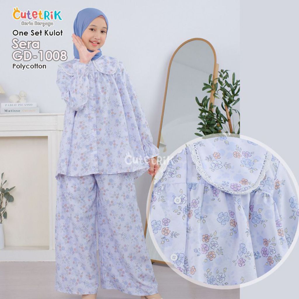 Setelan Kulot Anak Perempuan Cutetrik Setelan Baju Anak Remaja Cewek