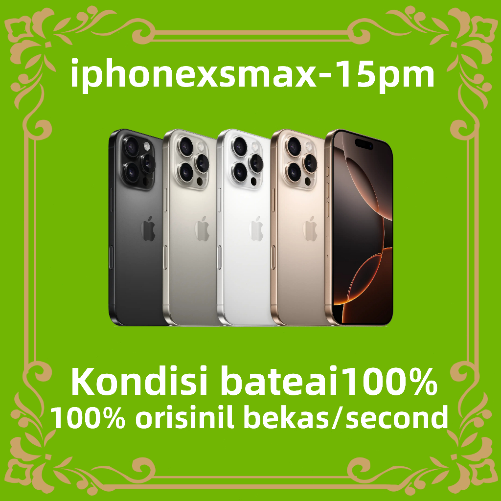 HP IP 15 Pro Max 64GB/256GB/512GB Fullset Second Like New 100% Original Ex Internasional (XS MAX Gan