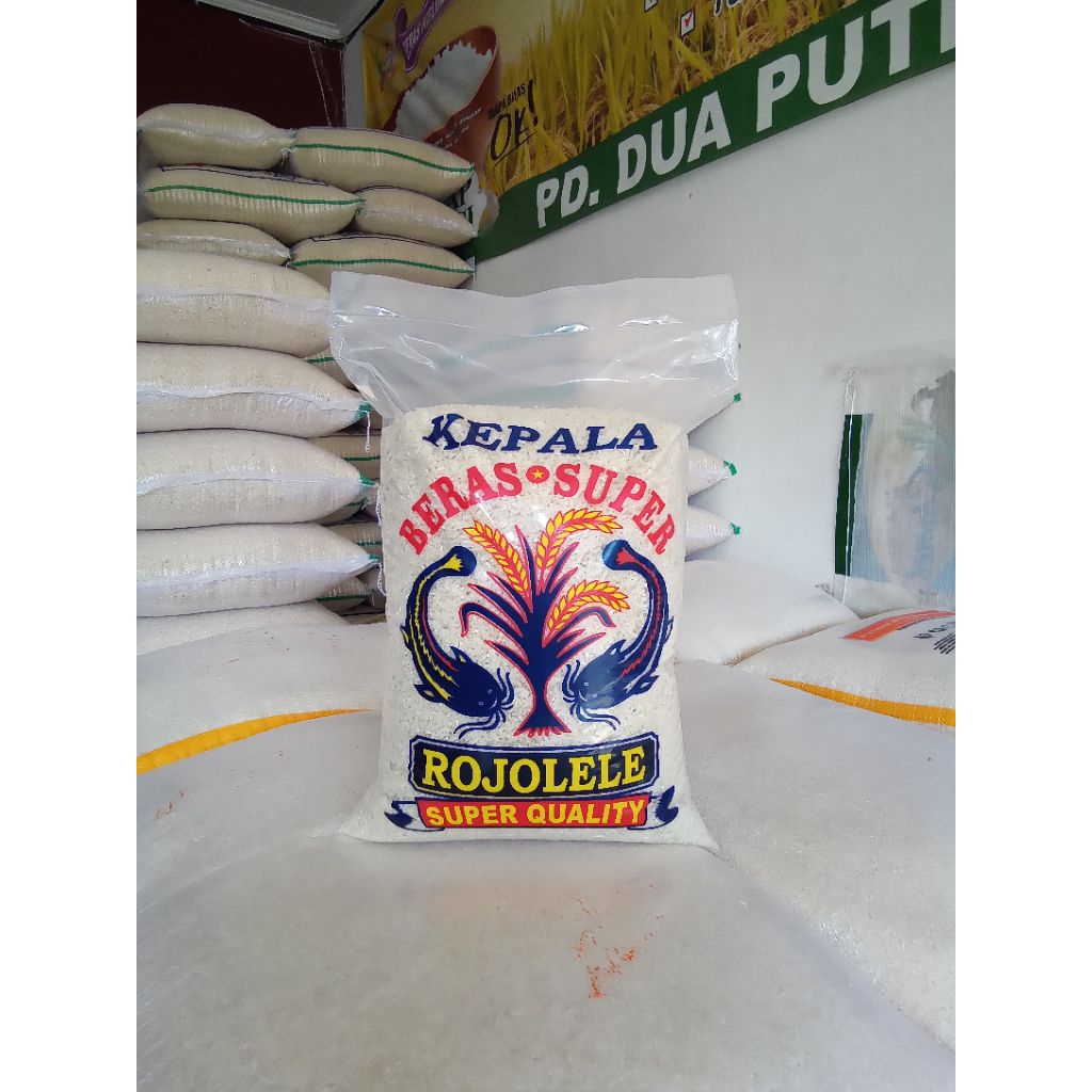 

BERAS / BERAS KEMASAN 5KG / BERAS CAP ROJOLELE - 5 KG