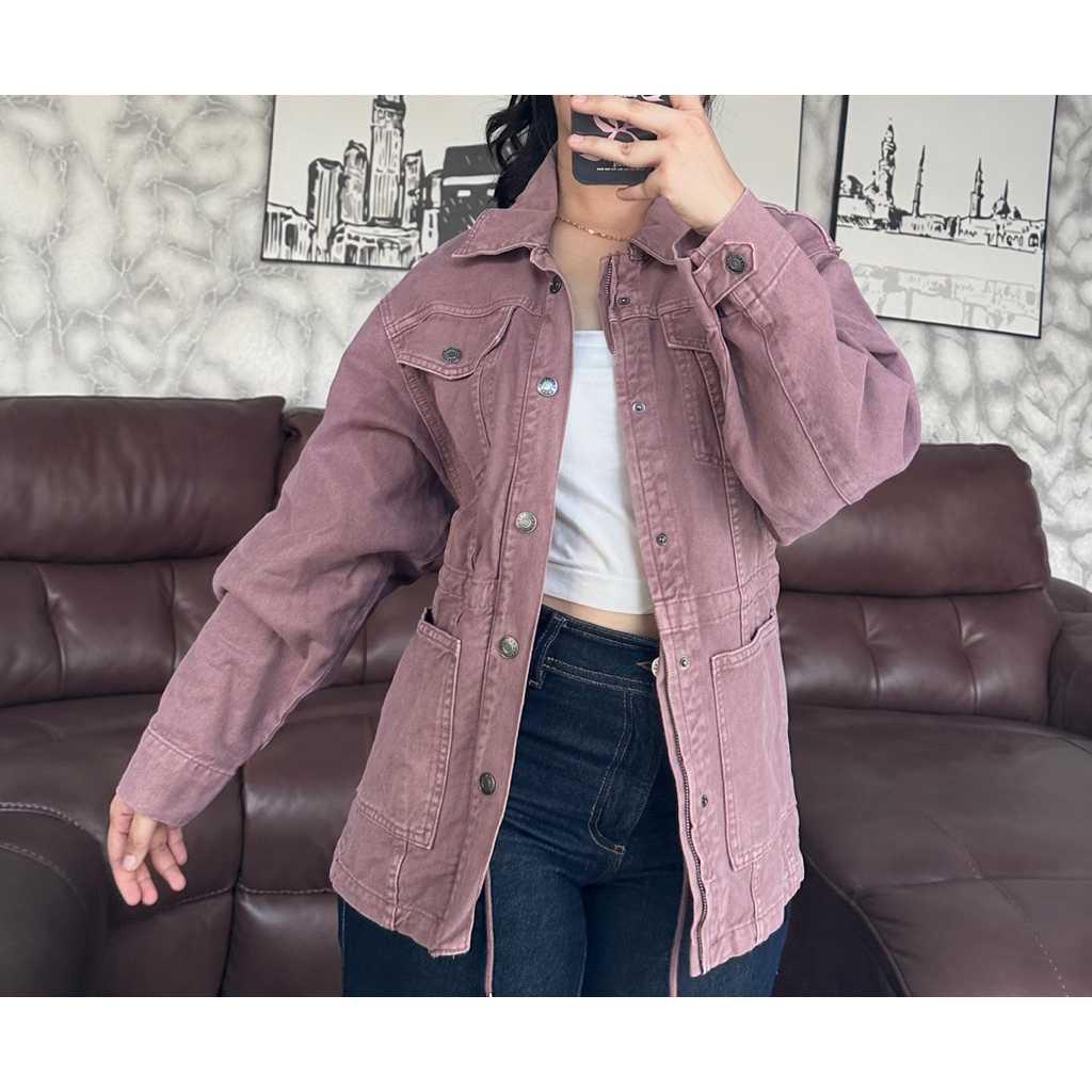 like new mango parka size xs(fit to S-M)