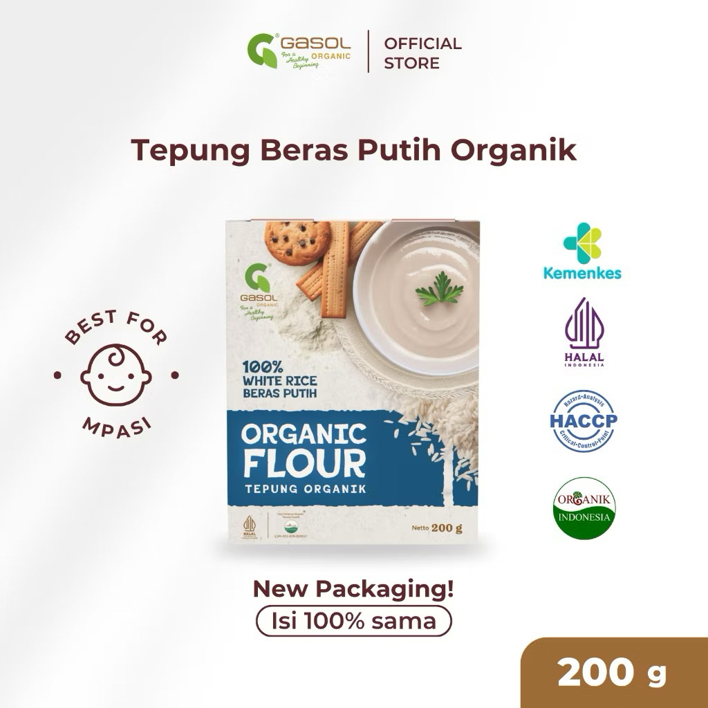 

new - gasol tepung beras putih organik mpasi