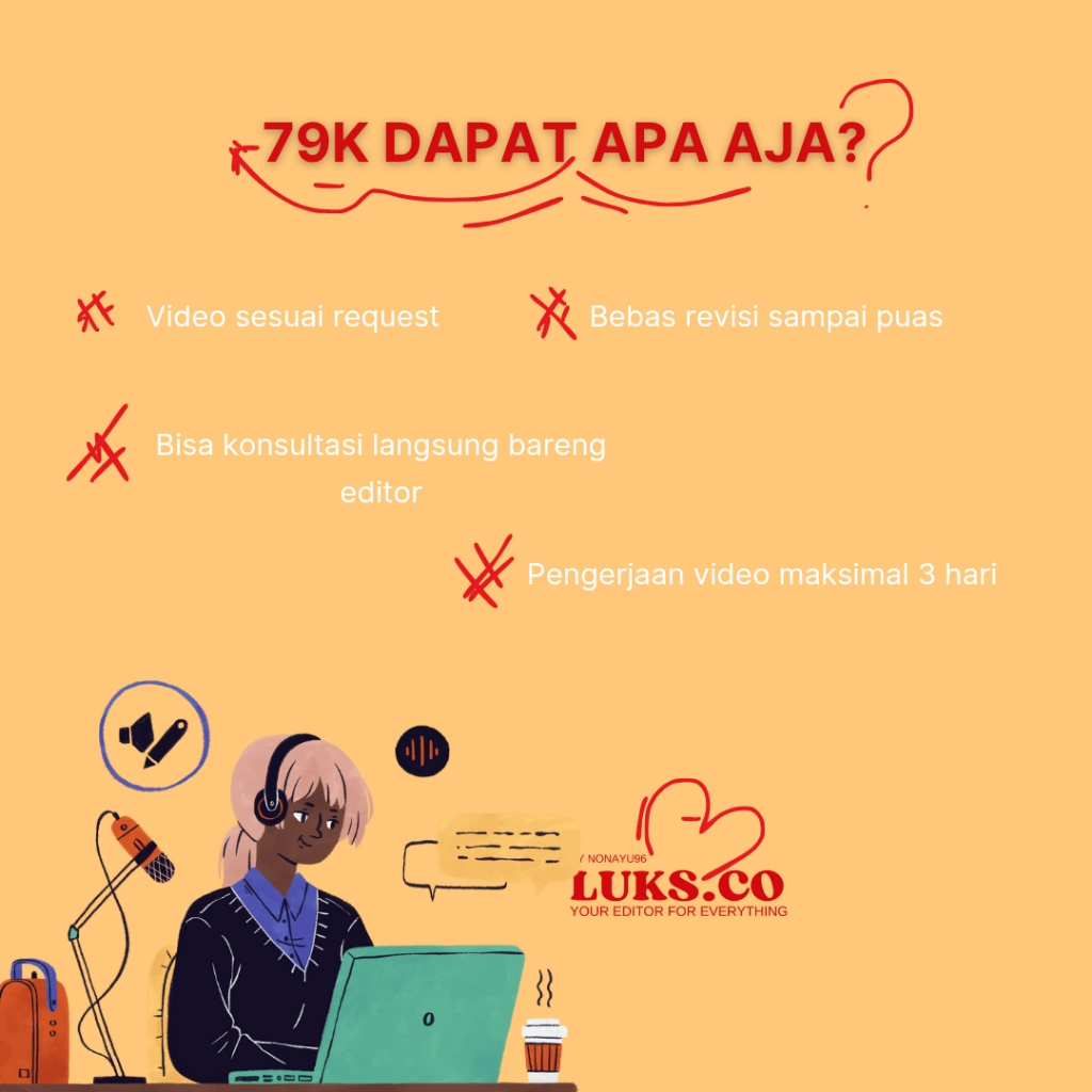 Jasa edit video pendek (YouTube short/reels/tiktok)