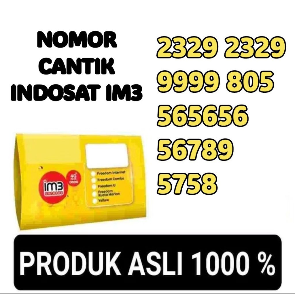 Kartu Perdana Nomor Cantik Indosat IM3