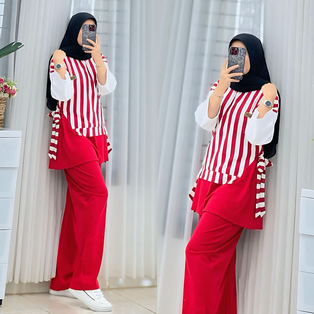 SETELAN BAJU MERAH PUTIH