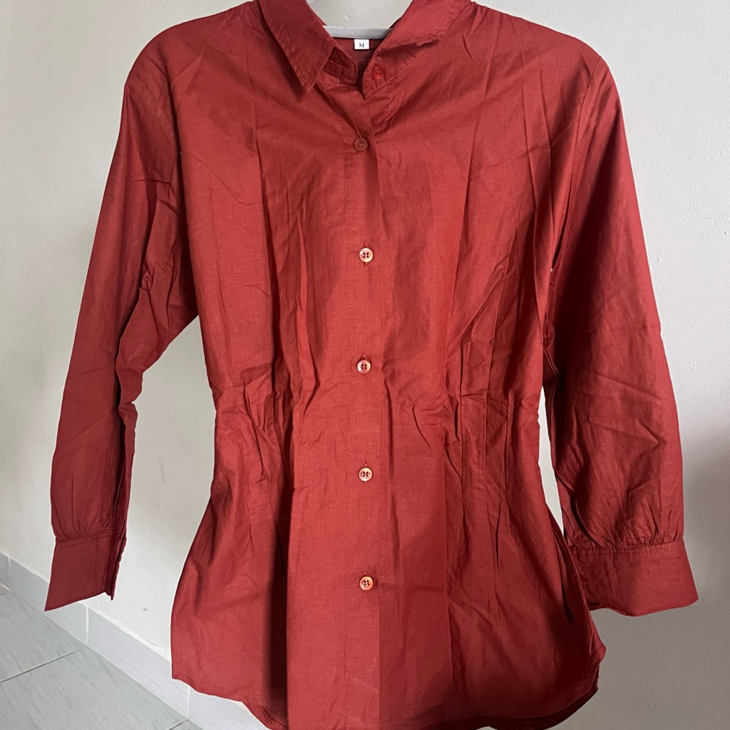 Kemeja bata karet pinggang