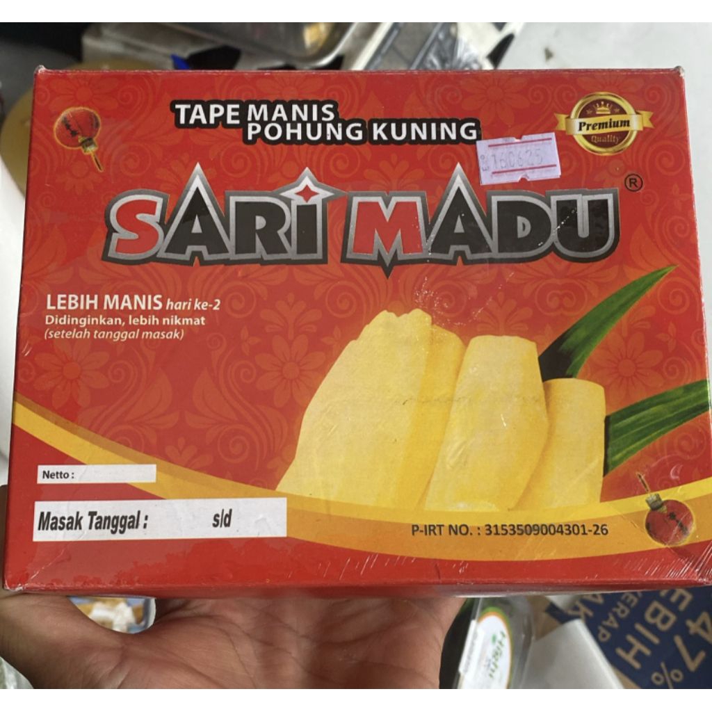 

Tape Sari Madu Jember / tape manis / pohon kuning lebih manis 500gr / box