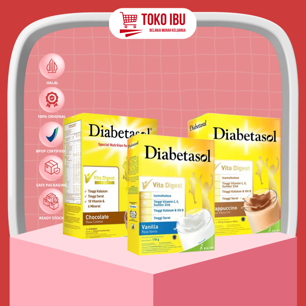 

Diabetasol Vita Digest Coklat / Vanila / Cappucino 170gr / 570gr