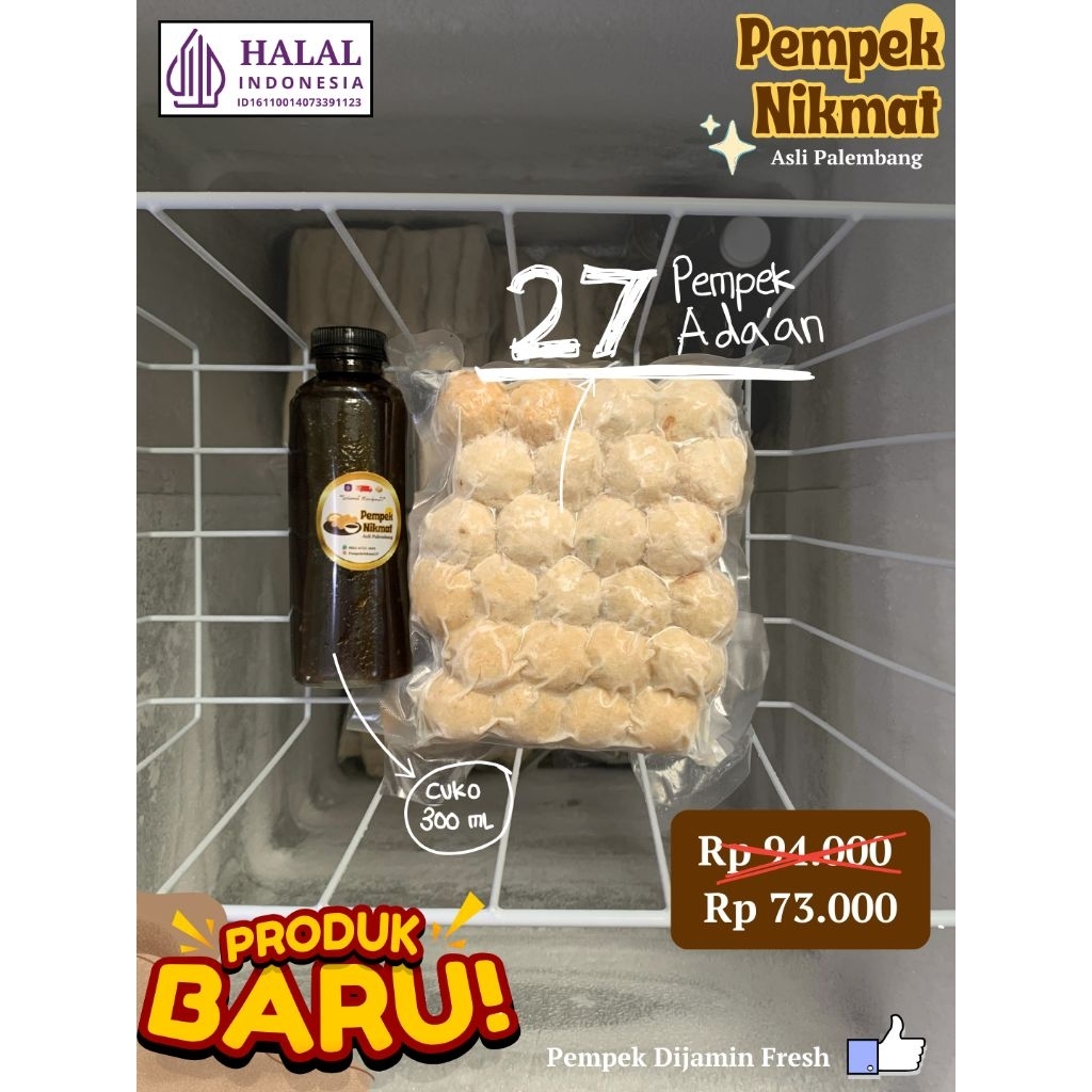 

27 Pempek Adaan + cuko 300 ml - Asli Palembang [Pempek Nikmat]