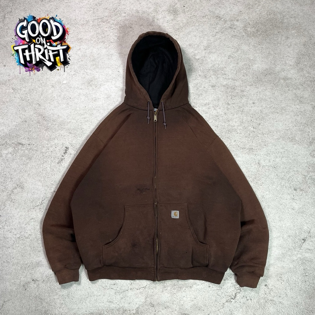 Carhartt Raindefender Brown zip Hoodie