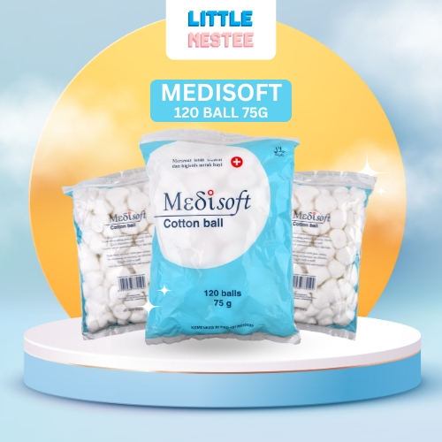 Kapas Medisoft Cotton Ball 120 balls 75 gr Kapas Bola Bayi kapas bayi Diskon Promo Grosir Ecer