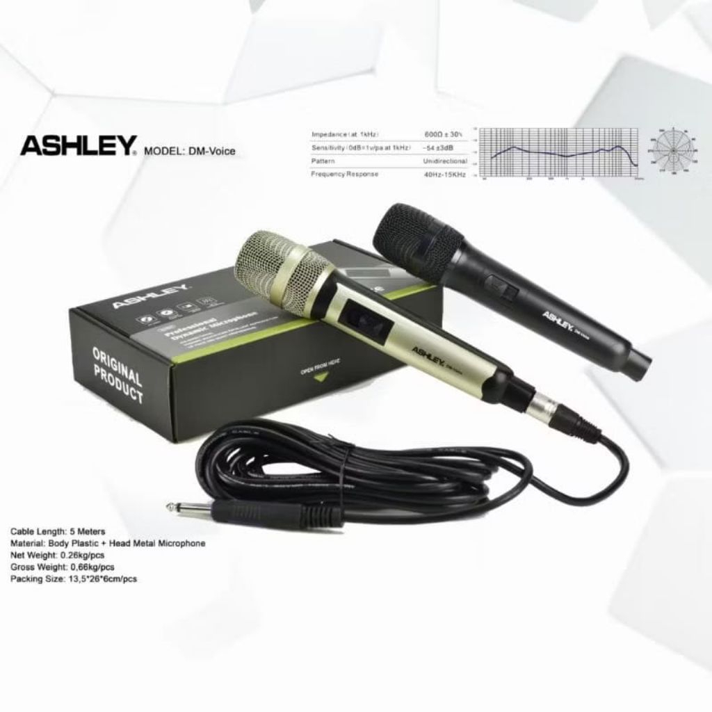 Mic Ashley mic kabel dynamic Ashley DM Voice  dmvoice microphone Ashley