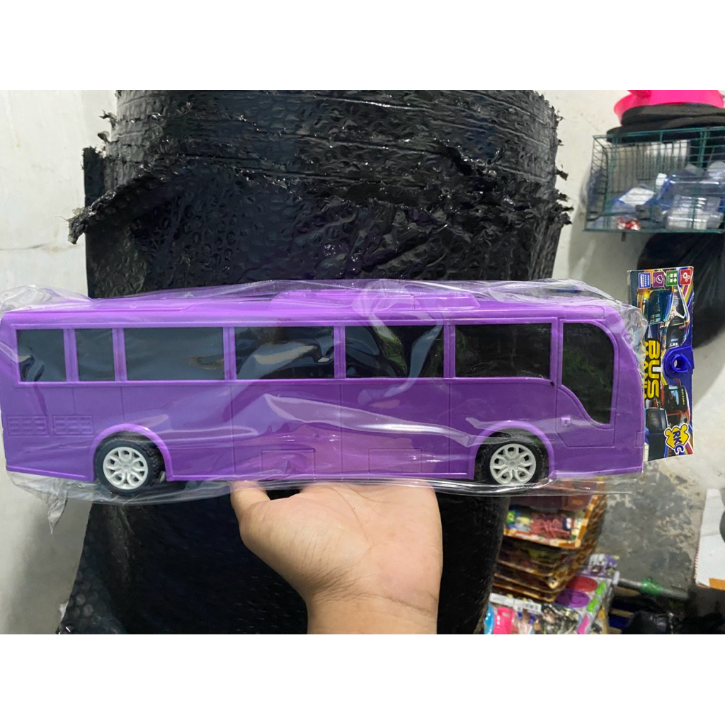 Mainan Anak Miniatur Bus Polos Besar