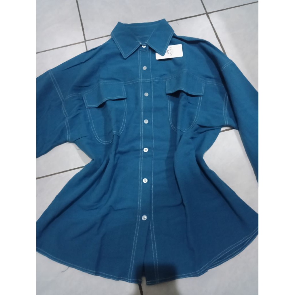 Kemeja Denim Oversize