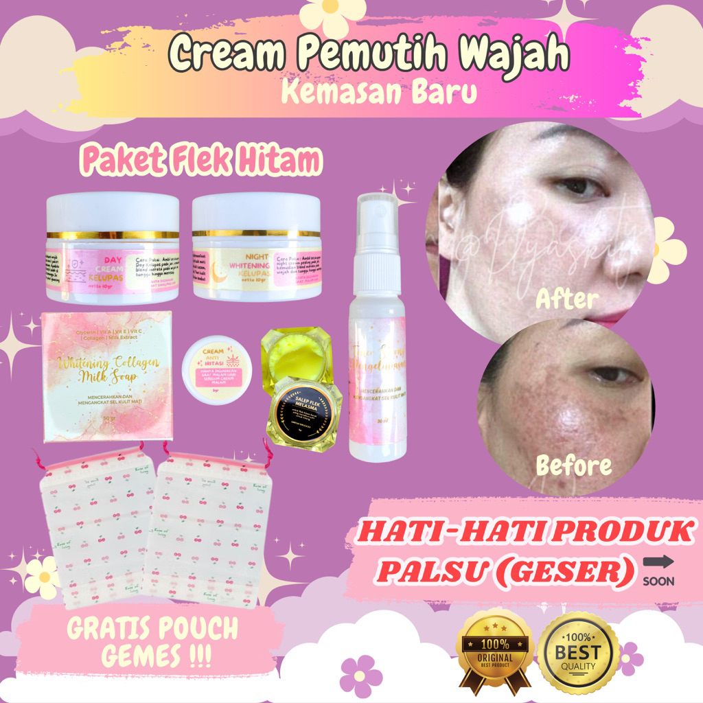 CREAM PEMUTIH WAJAH ( PAKET SALEP FLEK ) CREAM PEMUTIH WAJAH AMPUH