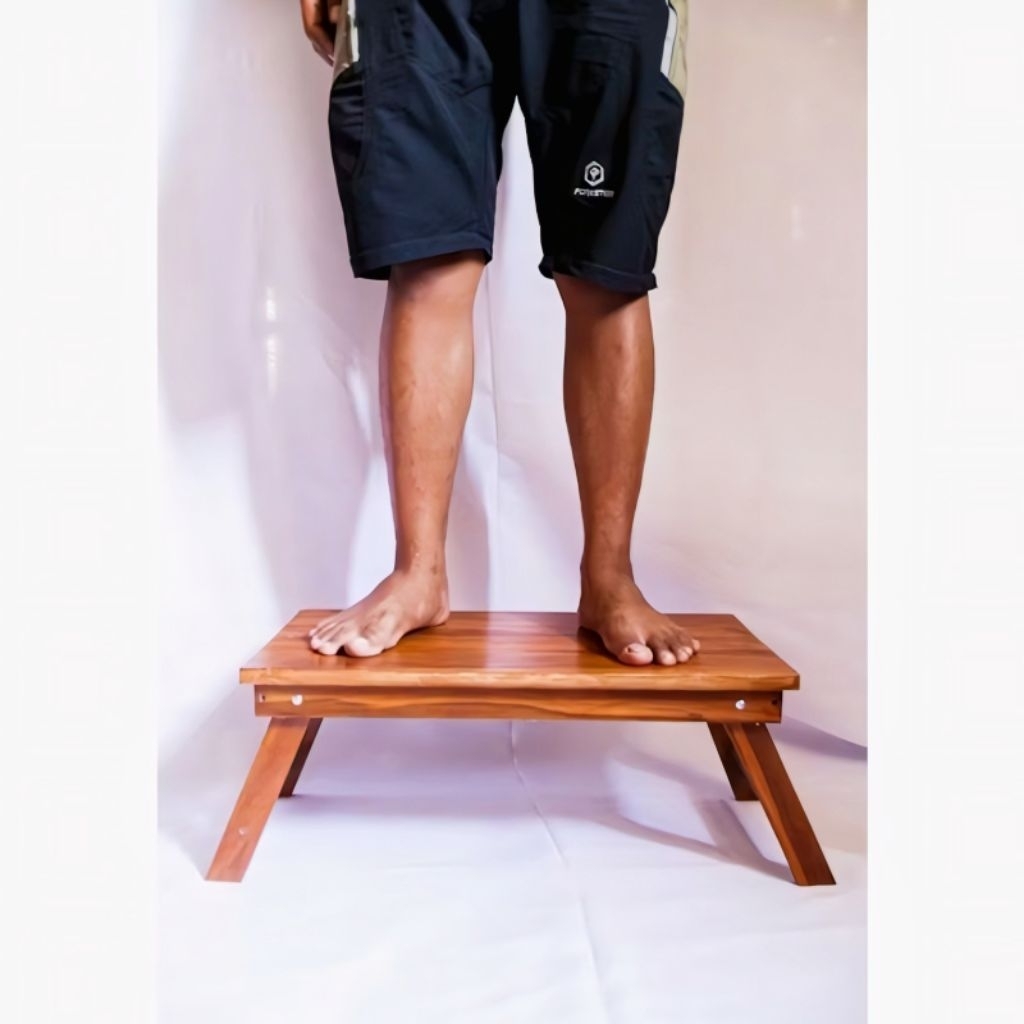 MEJA LESEHAN MEJA LIPAT KAYU JATI MEJA NGAJI MEJA BELAJAR DAMPAR KAYU JATI