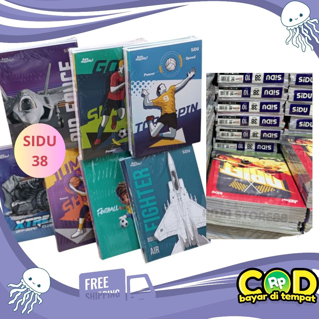 

(PACK) Buku Tulis SIDU 38 Lembar / Buku Tulis Murah