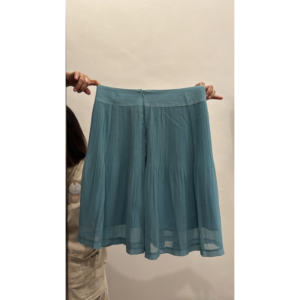 PRELOVED ROK POLOS PLISKET TOSCA / ROK PENDEK LINE DANCE / MINI SKIRT GREEN