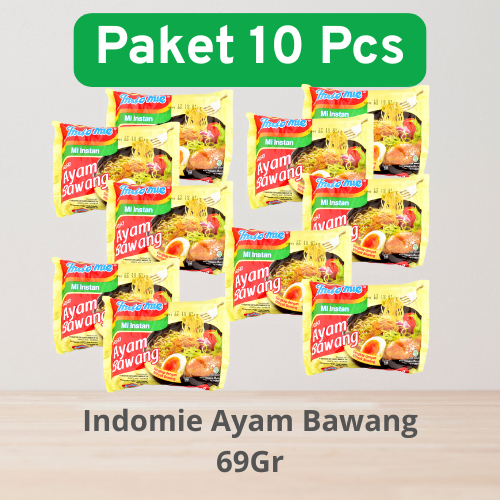 

Indomie Kuah Ayam bawang 69Gr paket 10 Pcs