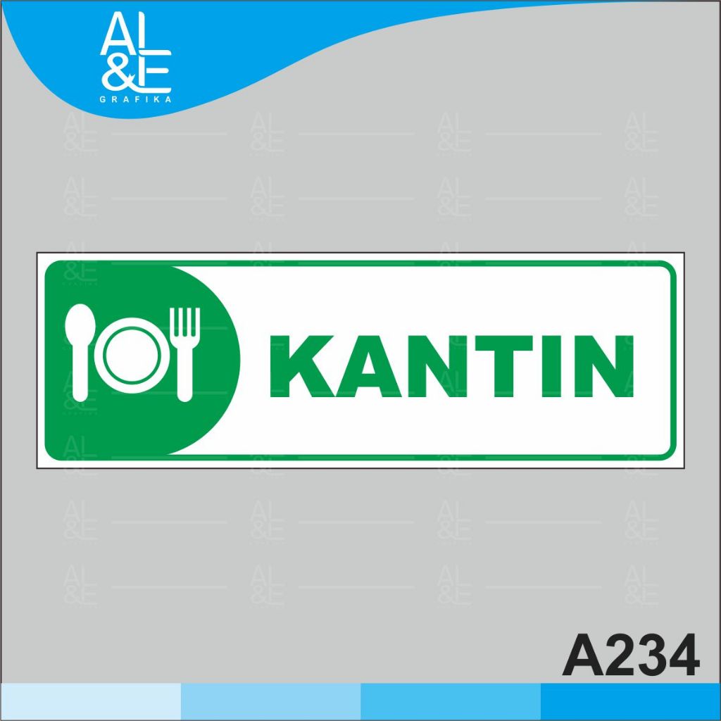 

A234 - Acrylic Sign, Stiker Akrilik Kantin, Tahan Air, Premium dan Murah