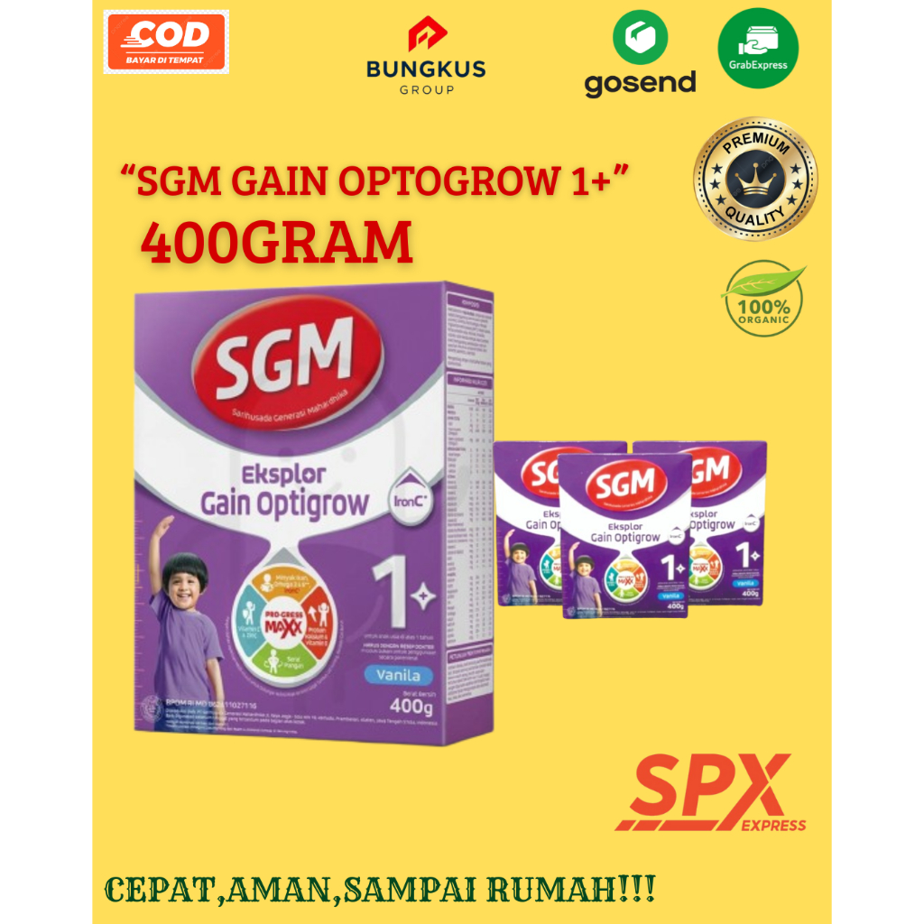 

SGM Eksplor Optigrow 400gram Vanila 1+ BUNGKUSGROUPSHOP