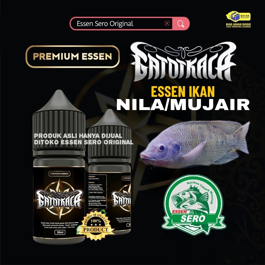 Essen Ikan Nila/Mujair Bab0n dan Rame/Essen Multifungsj/Essen Sero Gatotkaca/Essen Sero Original