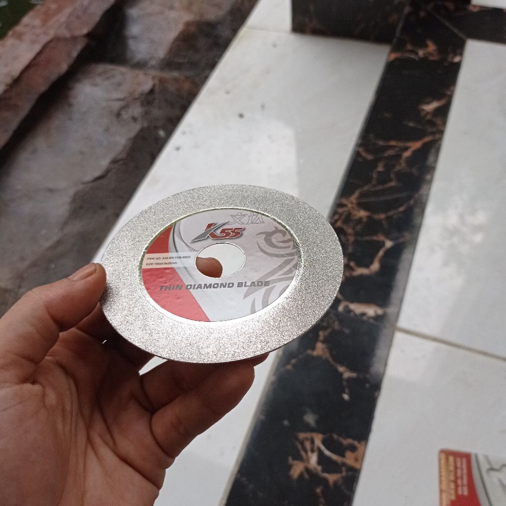 Mata Gerinda K55 Mata potong poles cincin Keramik granit basah silver 4 inch