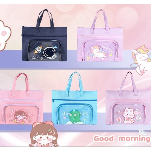 

KODE H33T LOGU Map organizer Capybara 2 slot Map filebuku tas les dgn ruang transparan