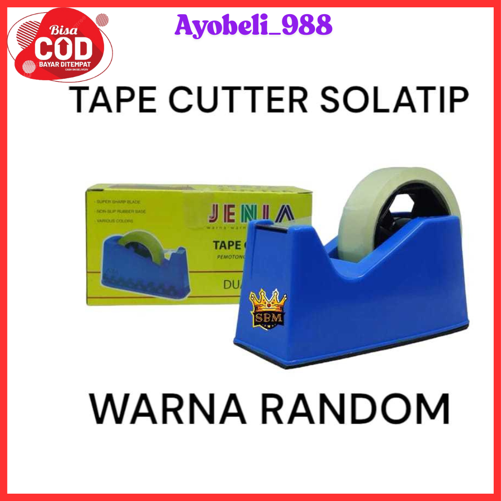 

【COD】【TERMURAH】Tape Dispenser Isolasi Jenia | Tape Cutter | Tempat Pemotong Lakban Solasi