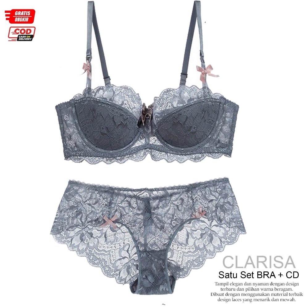 KODE E26O BRA SET brukat bh dan celana dalam premium quality size 34  38 cup A