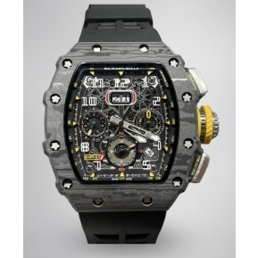 Jam Tangan 11-03 Replica Watch For Men – Swiss Movement, Skeleton Dial, Carbon Fiber Case Rm 1103 Sw