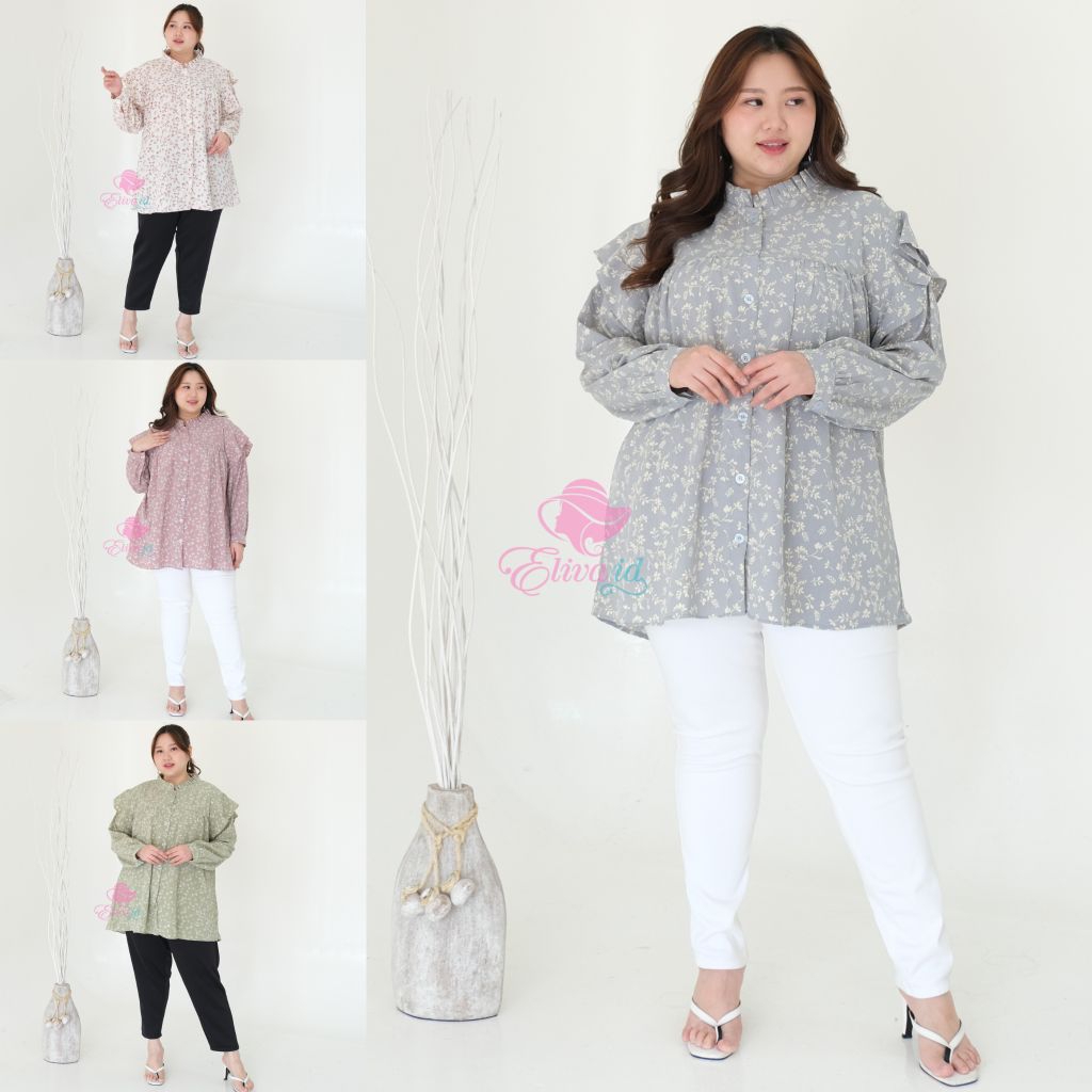 jumbo Tisha blouse crinkle ld 120 130 dan 140 cm