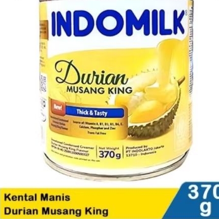 

kental manis durian musang king 370g/susu kaleng Indomilk